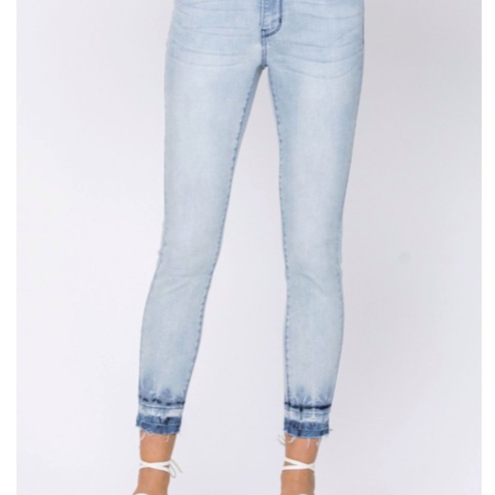 Judy Blue Plus Size Released Hem Skinny Jeans